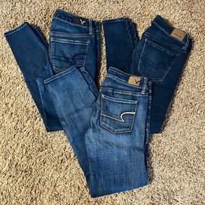 Lot of American Eagle jeans sz 4 6 and 8